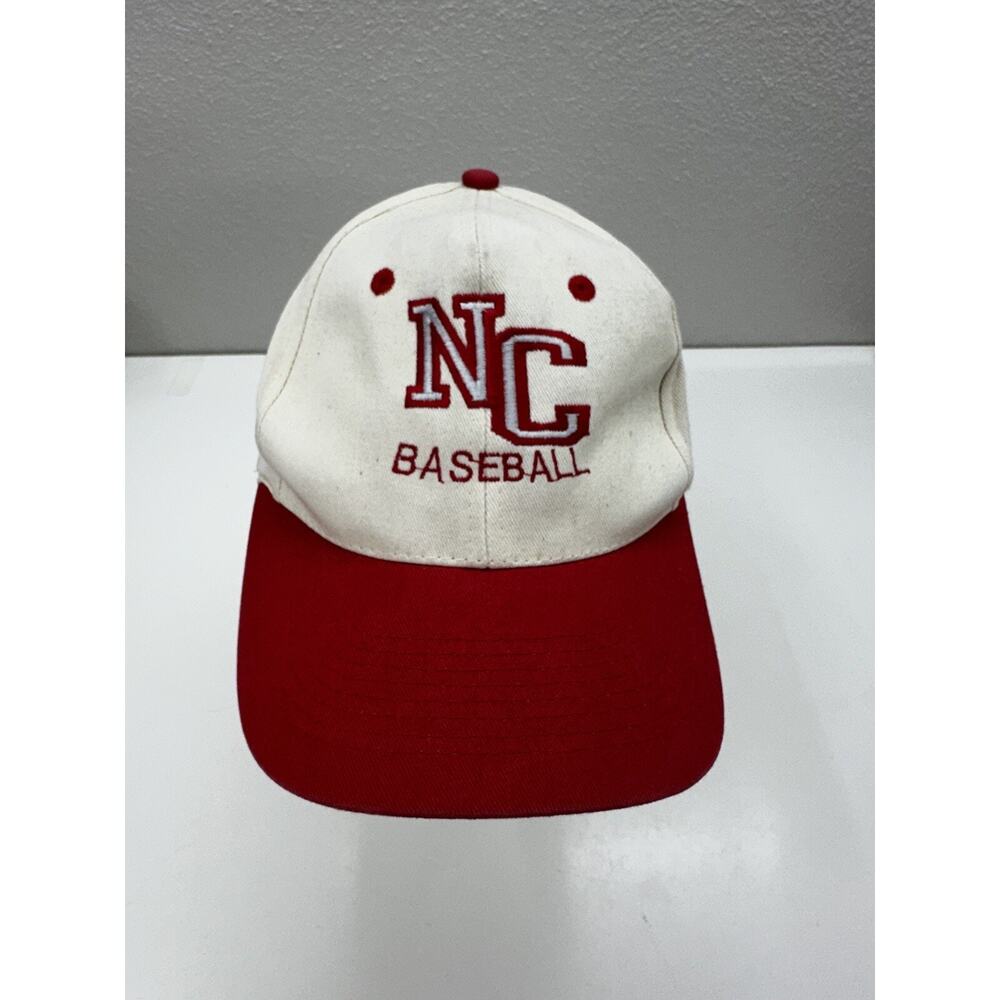 KC Brand North Carolina NC Baseball Hat Snapback WhiteRed Embroidered Adjustable